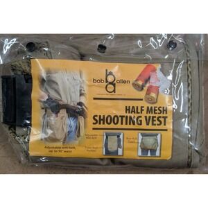 Bob Allen Half Mesh Shooting Vest Adjustable Belt Trap Skeet NEW